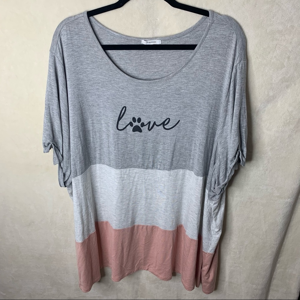 MAURICES Color Block Love Shirt